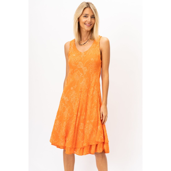 Sleeveless New Flower Print Dress