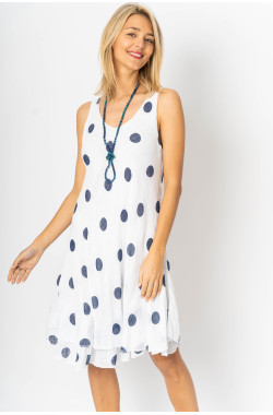 Polka Dot Sleeveless Dress