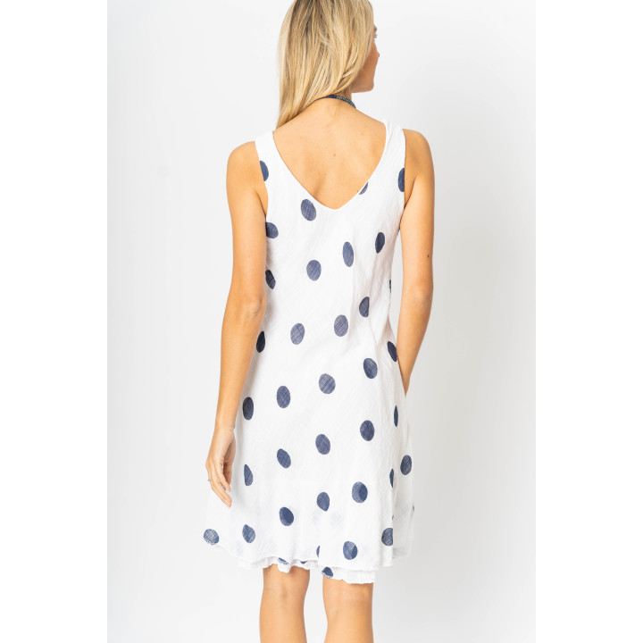 Polka Dot Sleeveless Dress