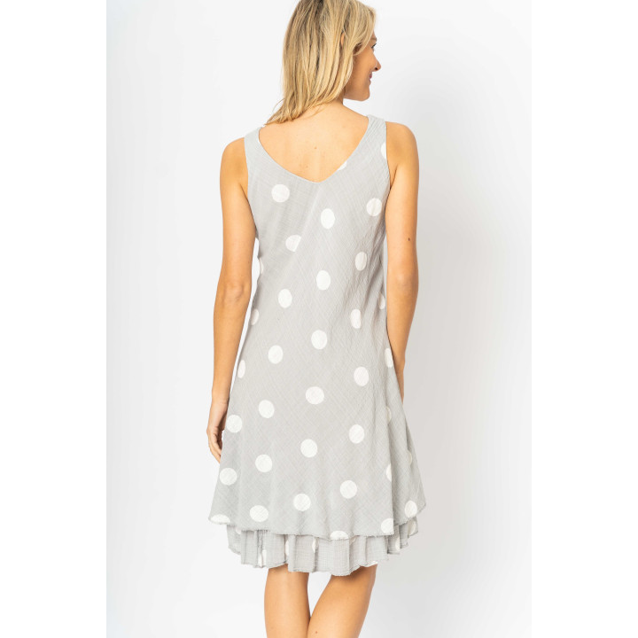 Polka Dot Sleeveless Dress