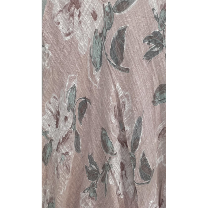 Sleeveless flower printed Dress.Totally lining and double layer at the bottom. Made in Italy