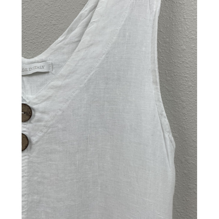 Dress asymmetric linen by Look Mode USA