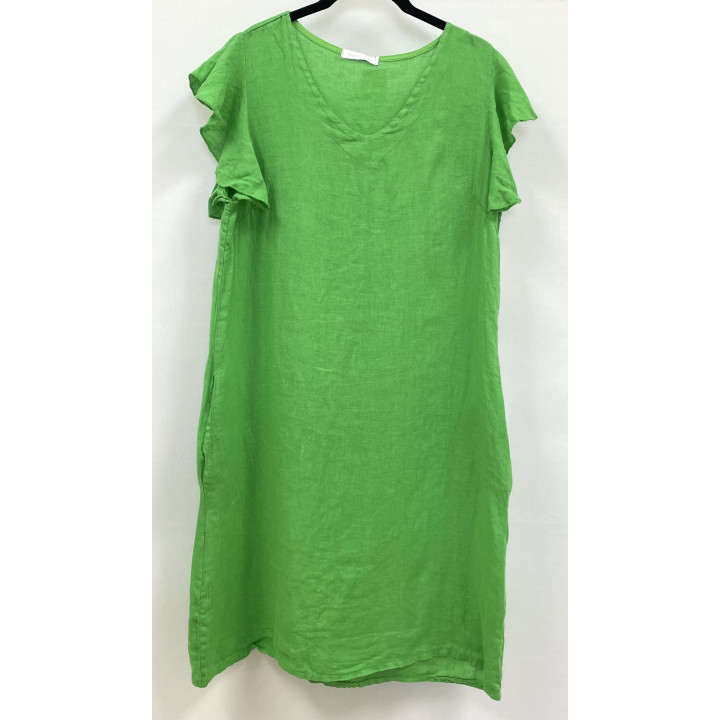 Solid linen dress with pockets