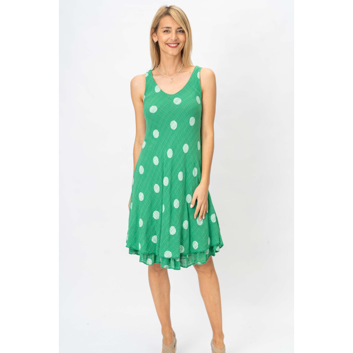 Polka Dot Sleeveless Dress