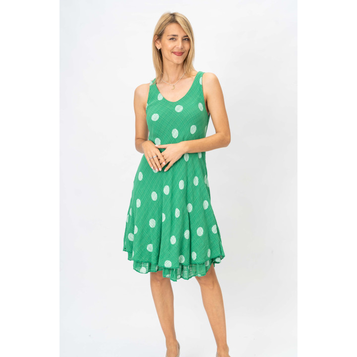 Polka Dot Sleeveless Dress