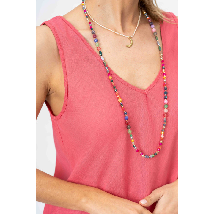 Linen V Neck Dress