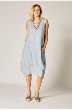 Balloon linen dress