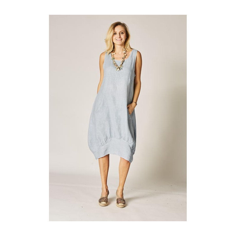 Balloon linen dress