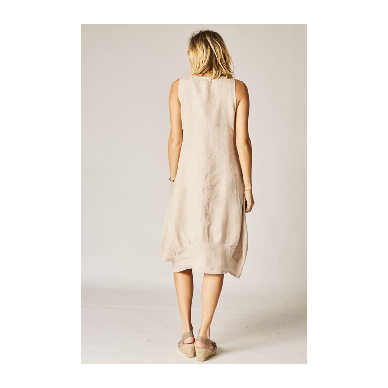 Balloon linen dress