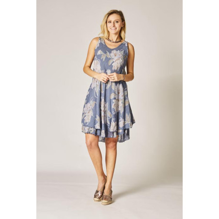 Sleeveless flower printed Dress