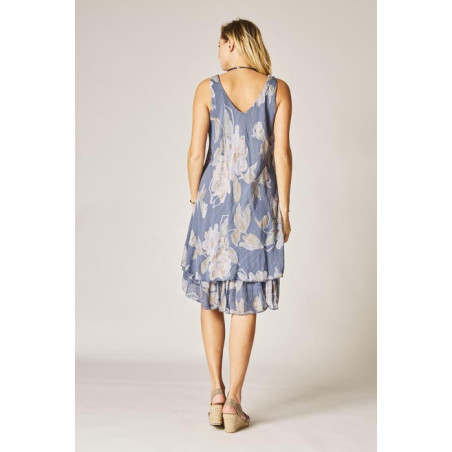 Sleeveless flower printed Dress
