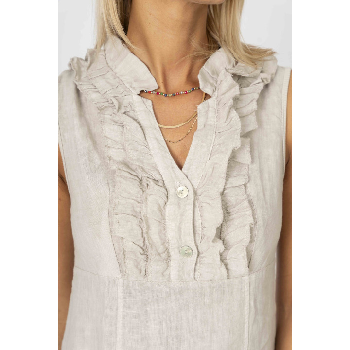 Solid Linen Dress