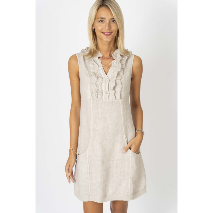 Solid Linen Dress