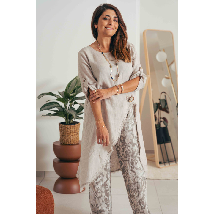 High Low Detailed Top