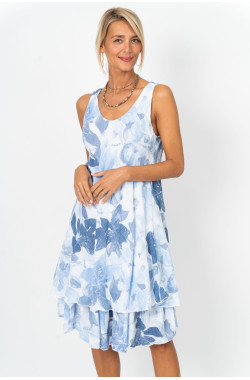 Sleeveless Floral Layered...