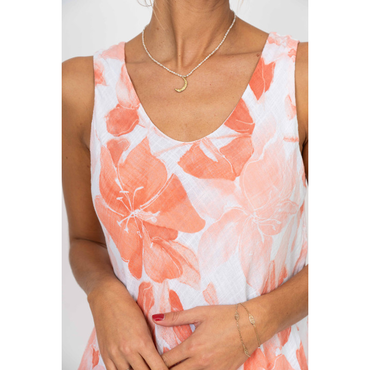 Sleeveless Floral Layered Dress
