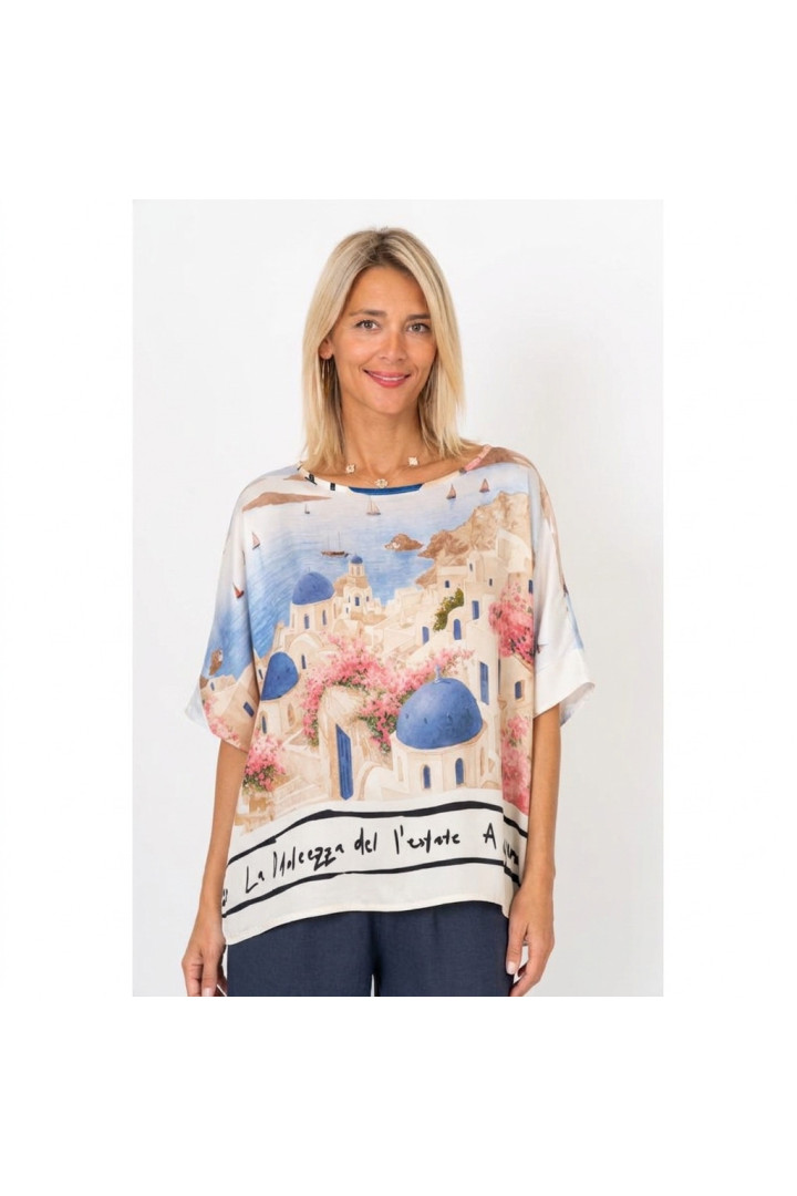 Italian Village Satin Top
