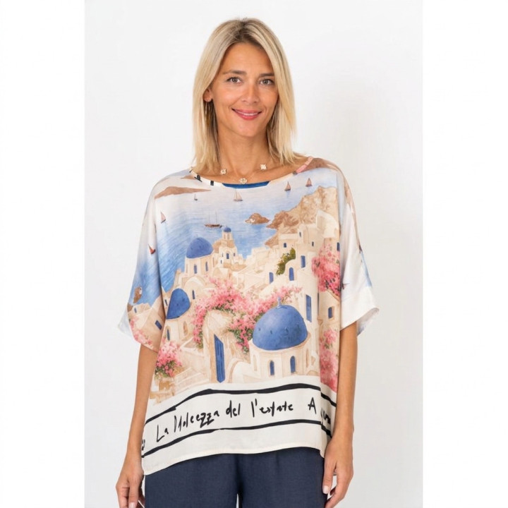 Italian Village Satin Top