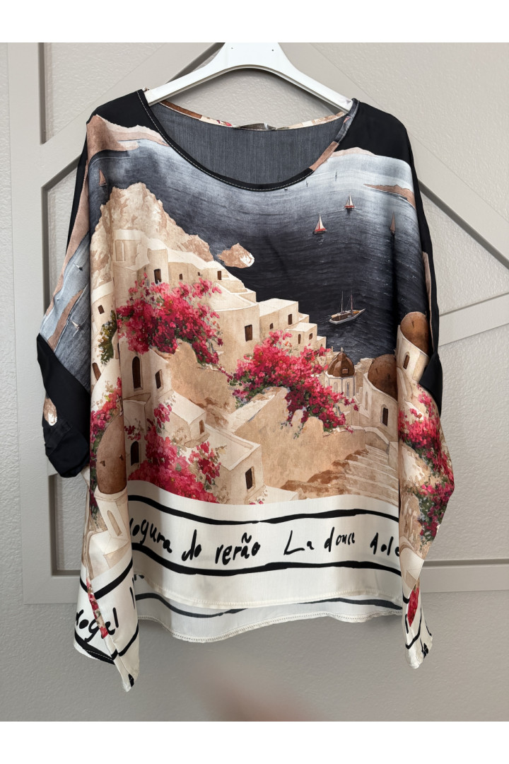 Italian Village Satin Top