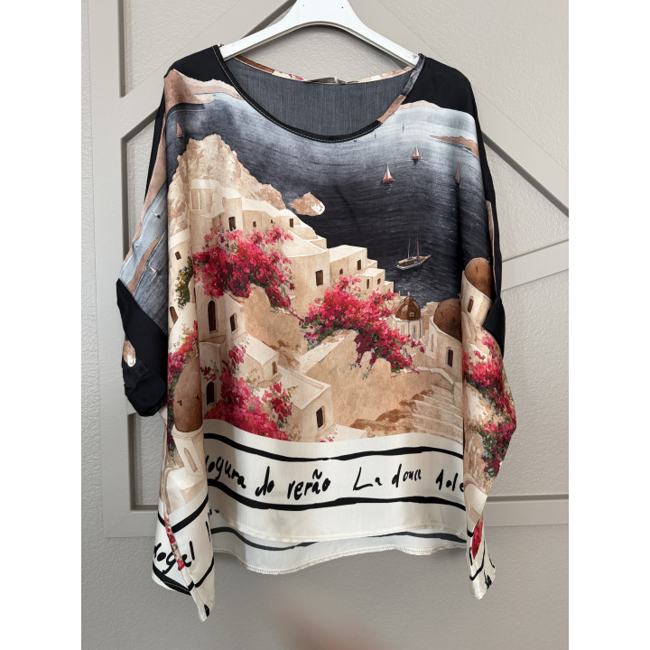 Italian Village Satin Top