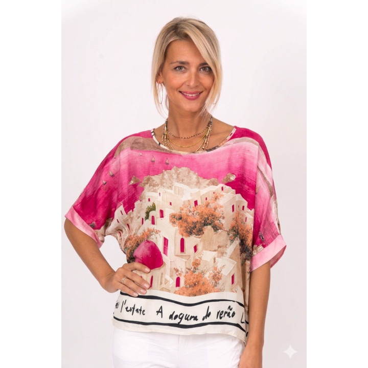 Italian Village Satin Top