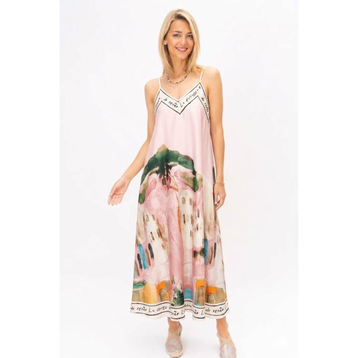 Spag Strap Italian Village Dress