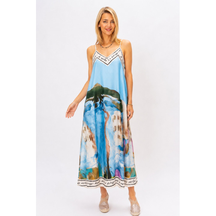 Spag Strap Italian Village Dress