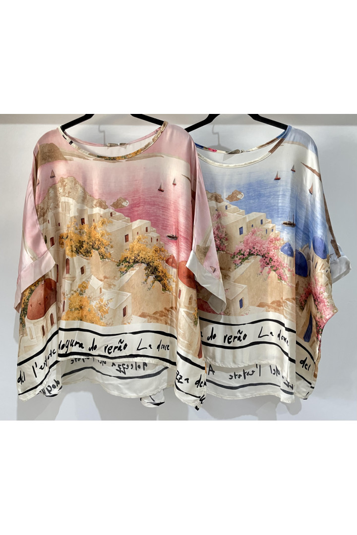 Italian Village Satin Top