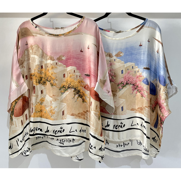 Italian Village Satin Top