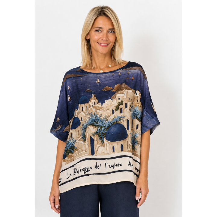 Italian Village Satin Top
