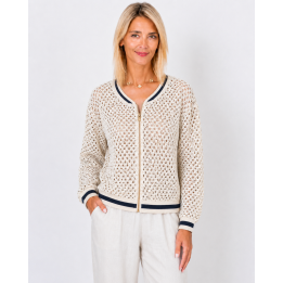 Eyelet Jacket W/Zipper