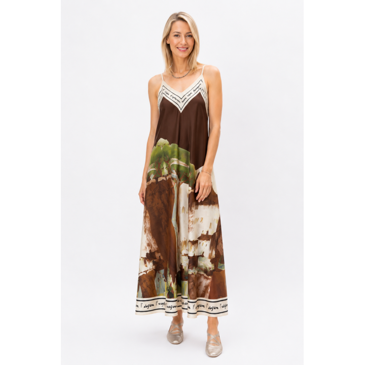 Spag Strap Italian Village Dress