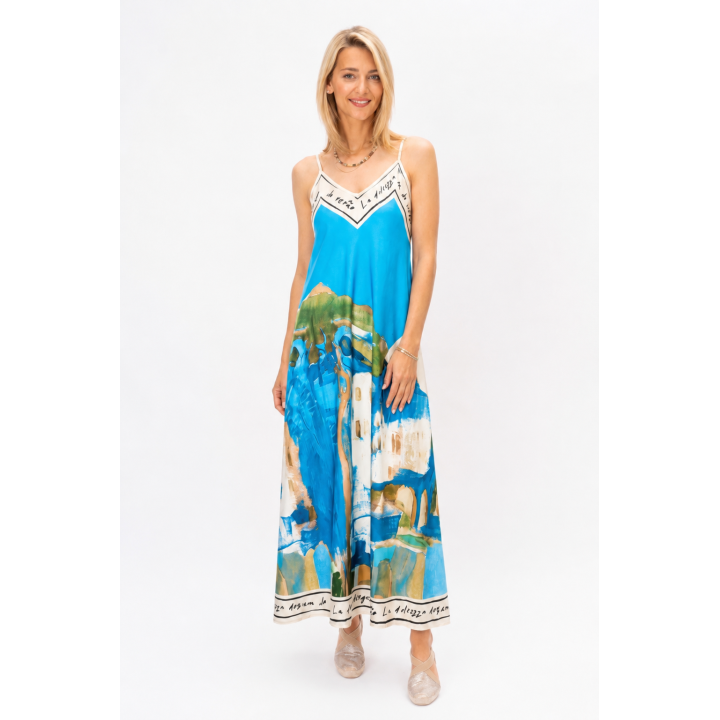 Spag Strap Italian Village Dress