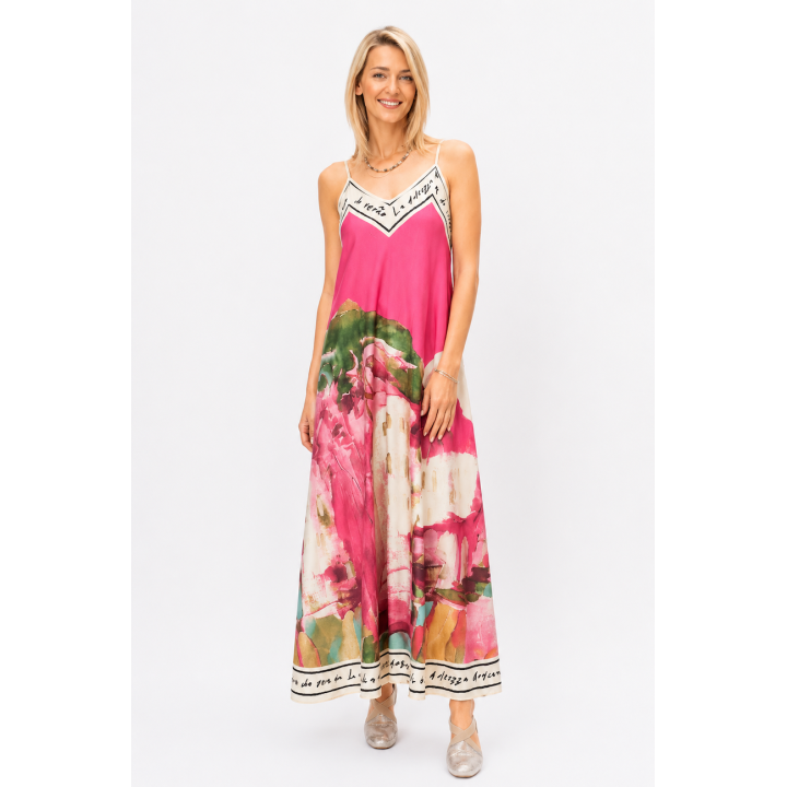 Spag Strap Italian Village Dress
