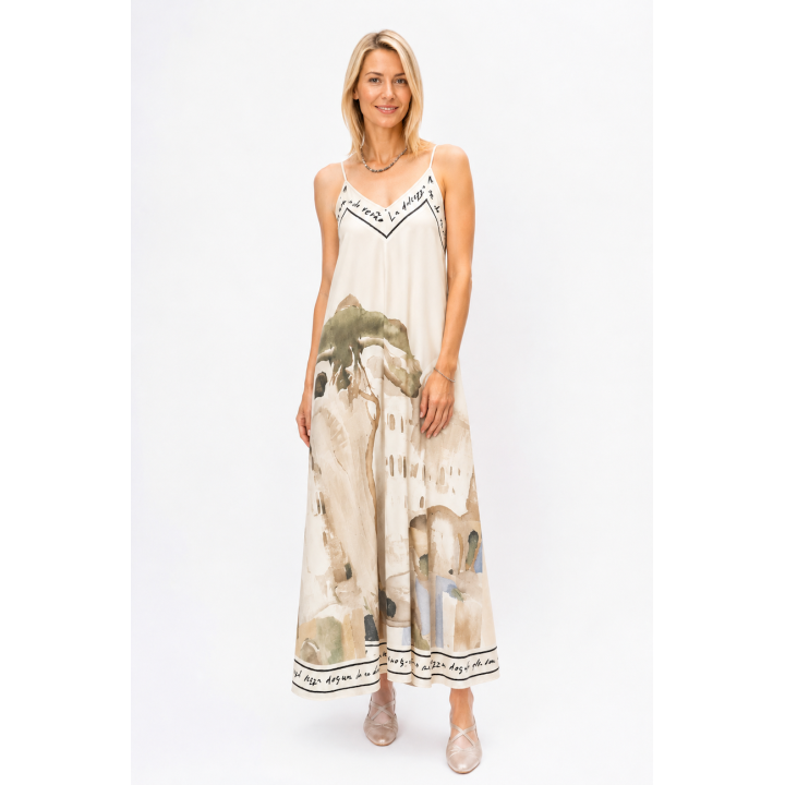Spag Strap Italian Village Dress