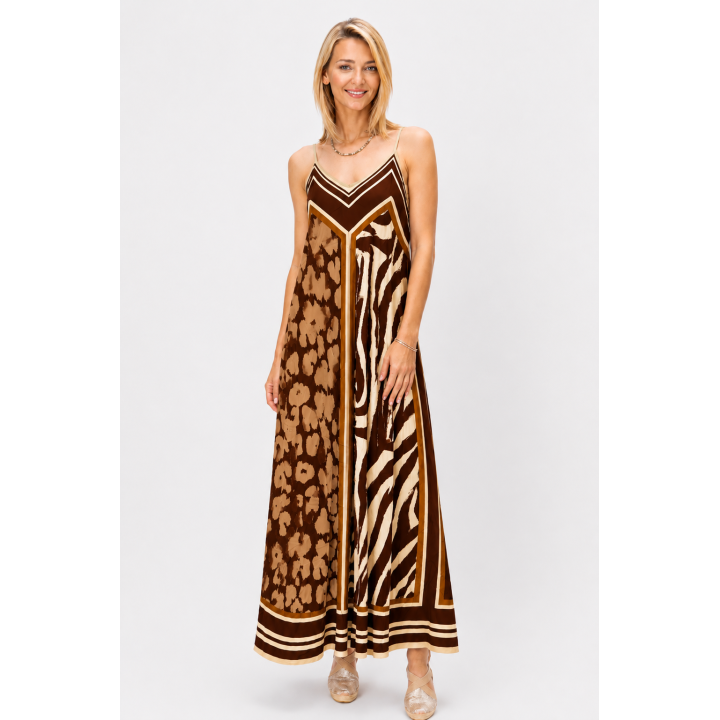 Safari Chic Maxi Dress