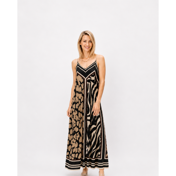 Safari Chic Maxi Dress