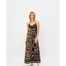 Safari Chic Maxi Dress
