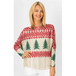 Vintage Christmas Batwing Sweater