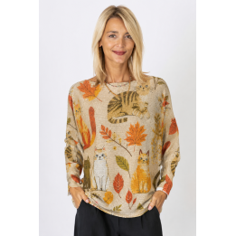 Autumn Whiskers Lurex Batwing Sweater