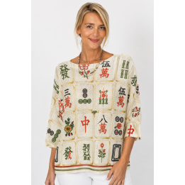 Mahjong Lurex Batwing Sweater