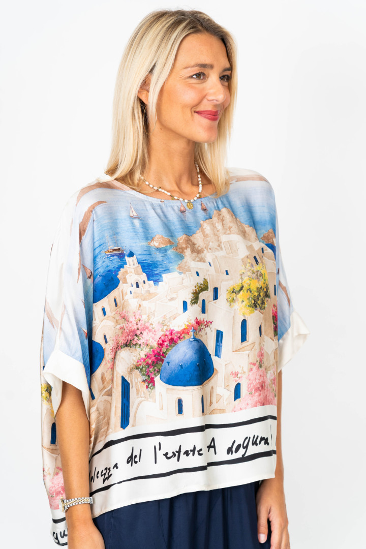 Italian Village Satin Top