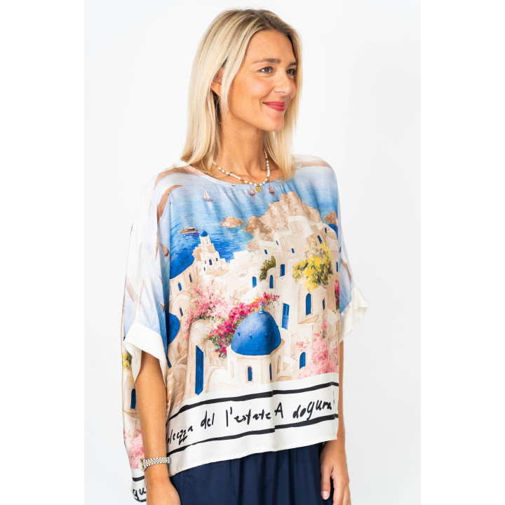 Italian Village Satin Top