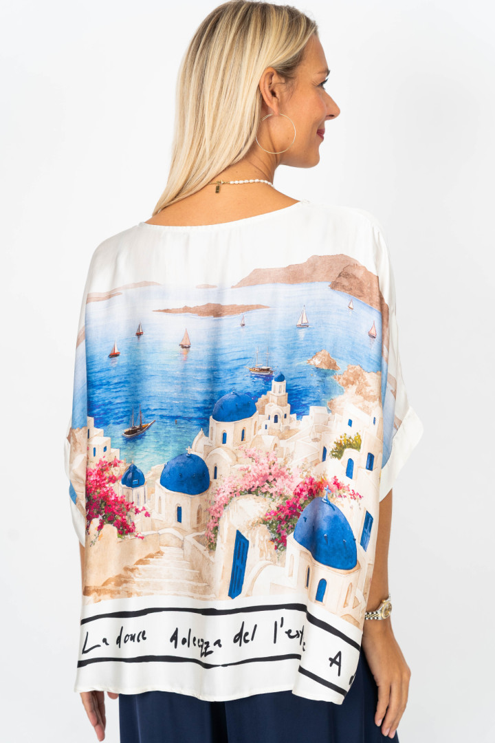 Italian Village Satin Top