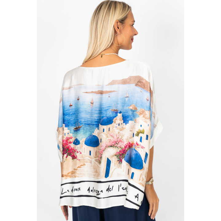 Italian Village Satin Top