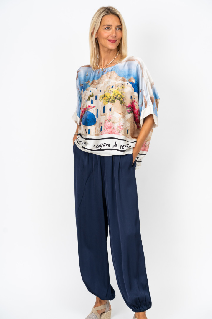 Italian Village Satin Top