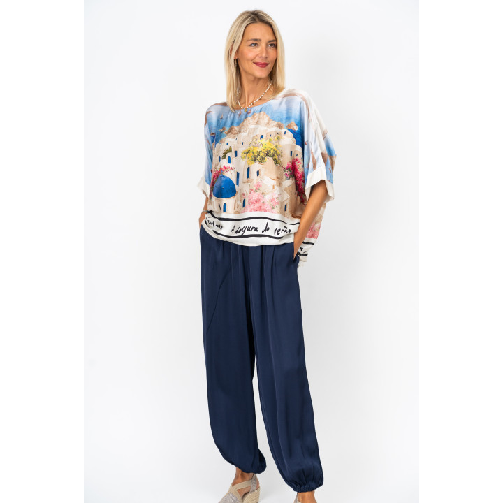 Italian Village Satin Top
