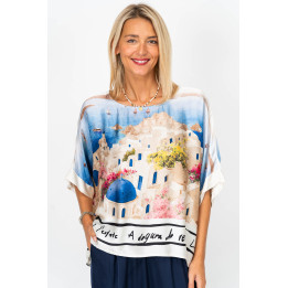 Italian Village Satin Top