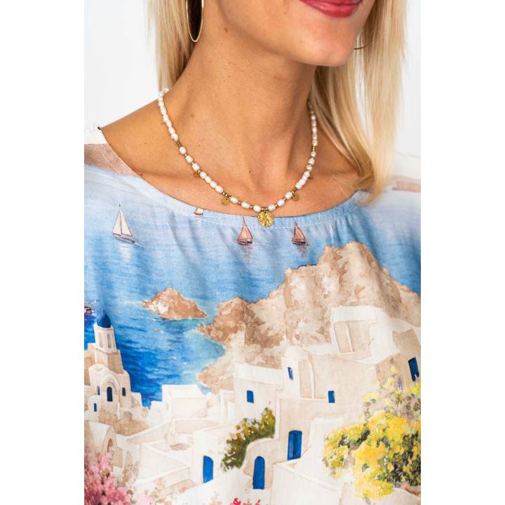 Italian Village Satin Top