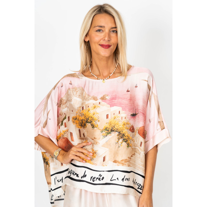 Italian Village Satin Top
